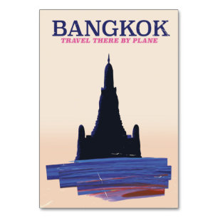 Bangkok Wat Poh Travel Poster Tischnummer