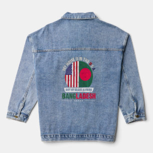 Bangladesch American Patriot Heart kommt aus Bangl Jeansjacke