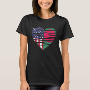 Bangladesch Amerikanisch Gewachsenes Herz USA Patr T-Shirt