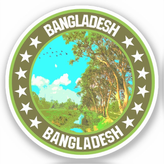 Bangladesch Aufkleber (Vorderseite)