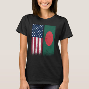 Bangladesch Bangladesch-Amerikanische Flaggen Stol T-Shirt