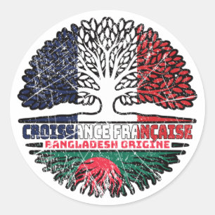 Bangladesch Bangladesch France Treots Runder Aufkleber