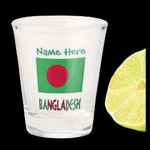 Bangladesch Bangladeschische Flagge Grün Personali Schnapsglas