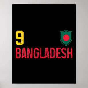 Bangladesch Bangladeschische Flagge Stolz Vintage Poster