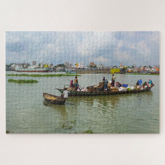 Bangladesch Boat People. Jigsaw Puzzle (Horizontal)