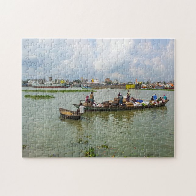 Bangladesch Boat People. Puzzle (Horizontal)