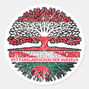 Bangladesch chisch Österreich Runder Aufkleber