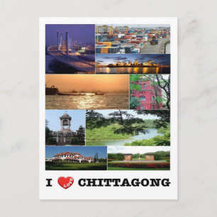 Bangladesch - Chittagong - I Liebe - Postkarte