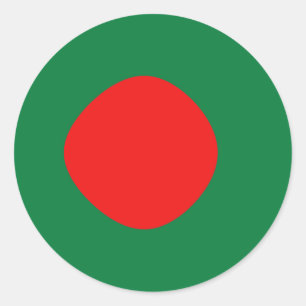 Bangladesch Fischaugen-Flaggen-Aufkleber Runder Aufkleber