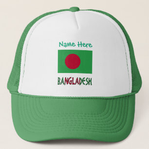 Bangladesch Flag Green Personalisiert Truckerkappe