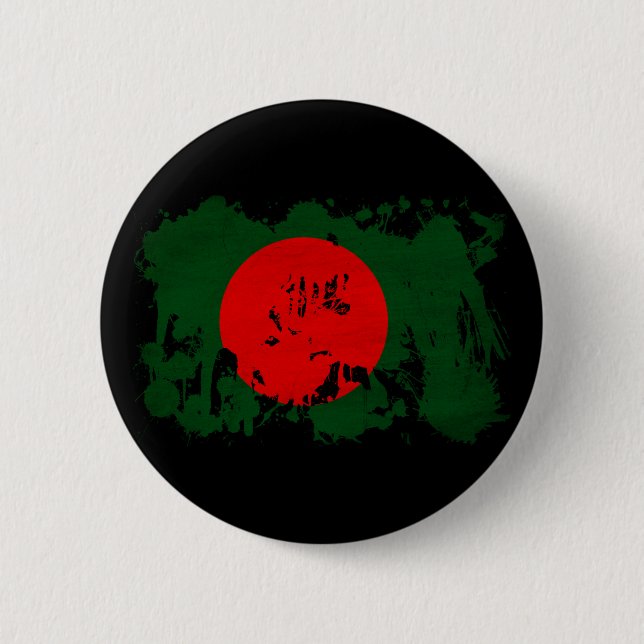 Bangladesch-Flagge Button (Vorderseite)