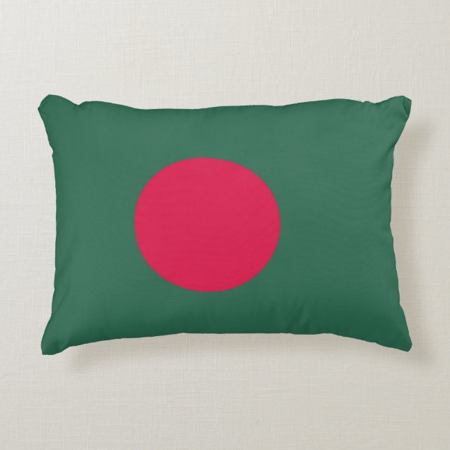 Bangladesch-Flagge Dekokissen (Vorderseite)