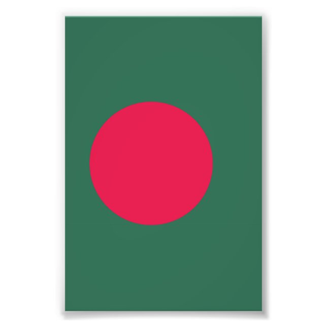 Bangladesch-Flagge Fotodruck (Vorne)