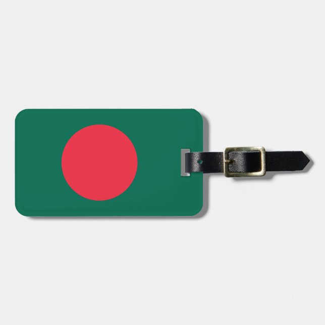 Bangladesch-Flagge Gepäckanhänger (Vorderseite horizontal)
