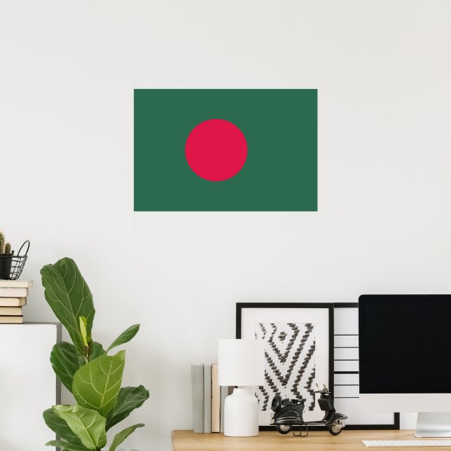 Bangladesch-Flagge Poster (Heimbüro)