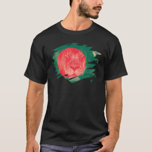 Bangladesch-Flagge u. afrikanisches Löwe-Bild T-Shirt