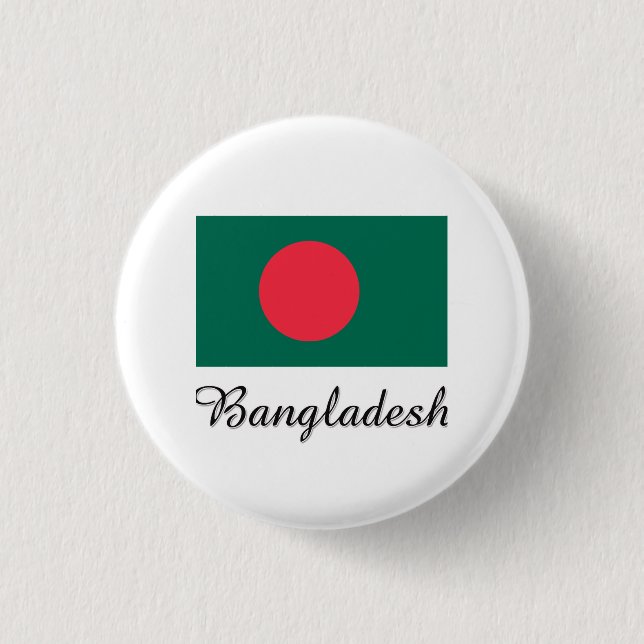 Bangladesch-Flaggen-Entwurf Button (Vorderseite)