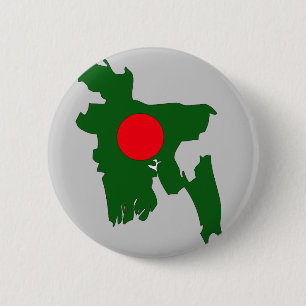 Bangladesch-Flaggenkarte Button