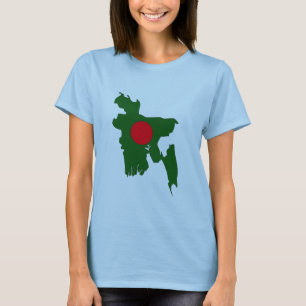 Bangladesch-Flaggenkarte T-Shirt