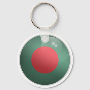 Bangladesch Glänzender Kreis Flagge Schlüsselanhänger
