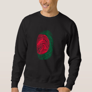 Bangladesch Landesflagge Fingerabdruck DNA Sweatshirt