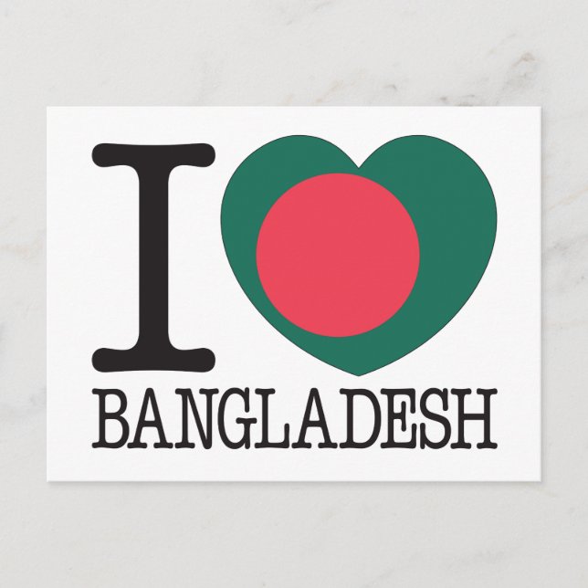 Bangladesch Liebe v2 Postkarte (Vorderseite)