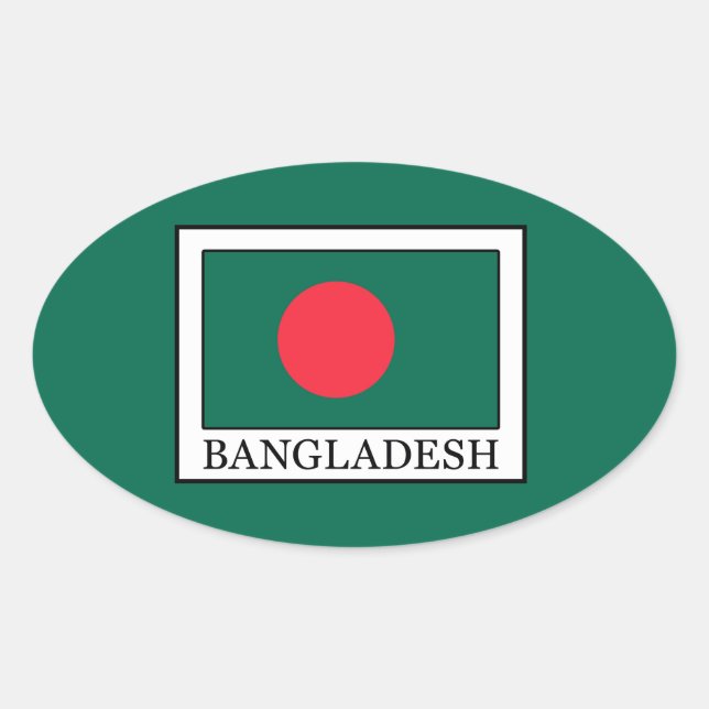 Bangladesch Ovaler Aufkleber (Vorderseite)