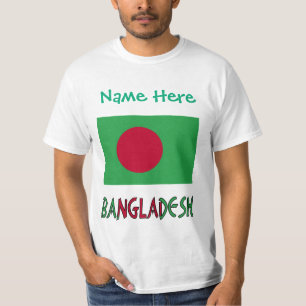 Bangladesch Personalisierte Bangladeschische Flagg T-Shirt