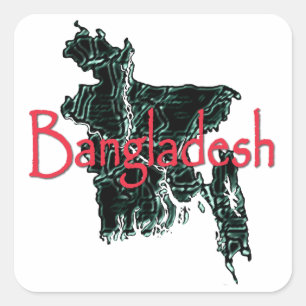 Bangladesch Quadratischer Aufkleber