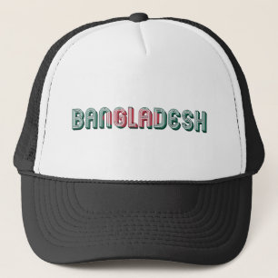 Bangladesch South Asia Typografy Flag Colors Truckerkappe