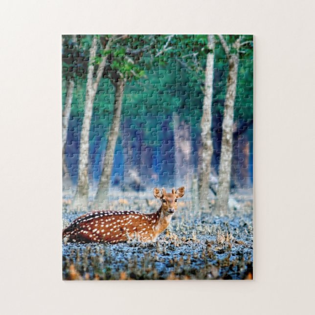Bangladesch Sundarban Native Deer Jigsaws. Puzzle (Vertikal)