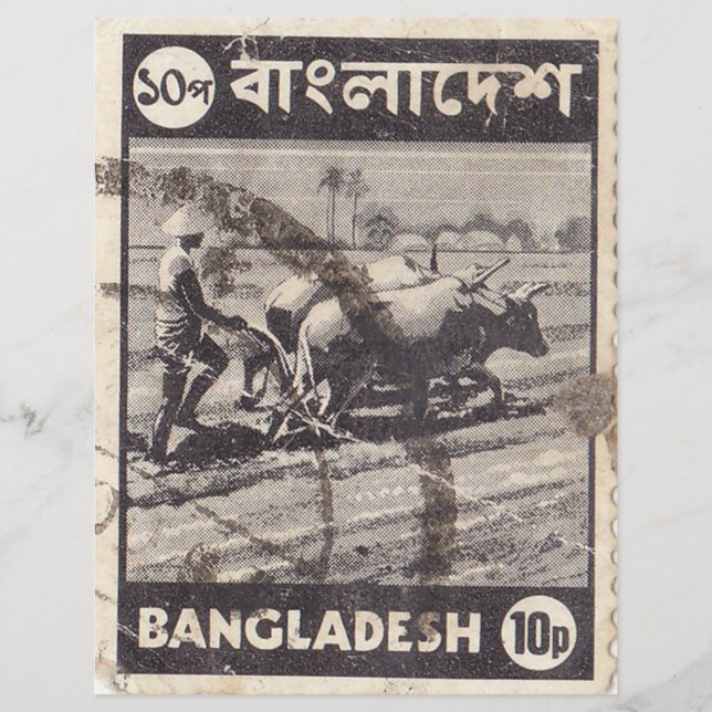 Bangladesch verschickt Briefmarke mit einem Mann u (Vorderseite)