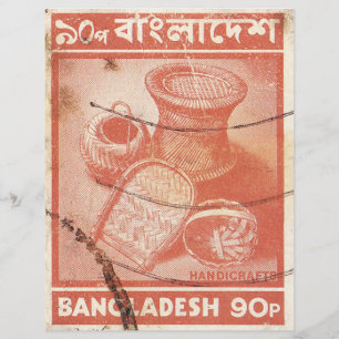 Bangladesch verschickt Briefmarke mit Kunsthandwer