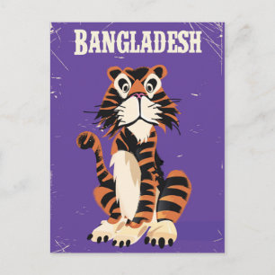 Bangladesch Vintage-Reiseposter Cartoon Postkarte