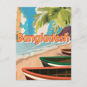 Bangladesch Vintages Urlaubsposter Postkarte