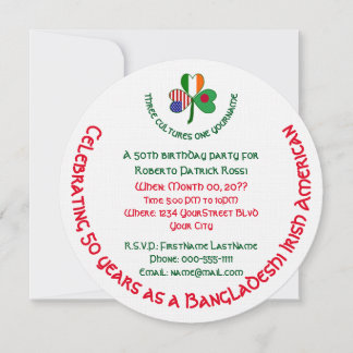 Bangladeschisch Irisch USA Shamrock Persönlicher G Einladung