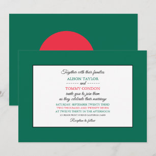 Bangladeschische Flagge, Flagge, Hochzeit von Bang Einladung