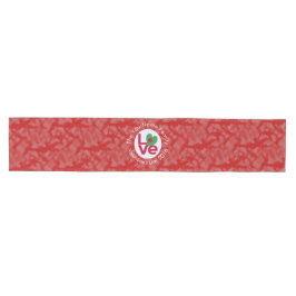 Bangladeschische Flagge Herzenrot-LIEBE Mittelgroßer Tischläufer