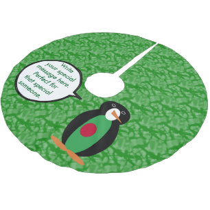 Bangladeschische Flaggenfeiertag Frau Penguin Spre Polyester Weihnachtsbaumdecke