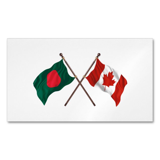 Bangladesh & Canada Flag Magnet – Cultural Pride (Vorderseite)