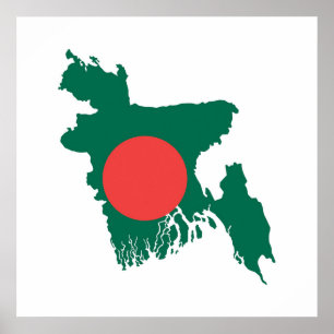 Bangladesh-Länderkennzeichen Poster