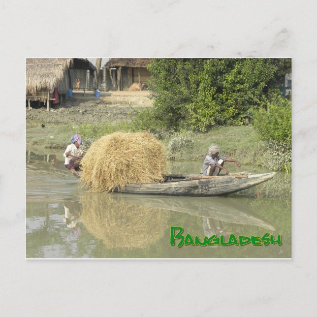 Bangladesh rice boat / Bangladesch-Reisboot Postkarte (Vorderseite)