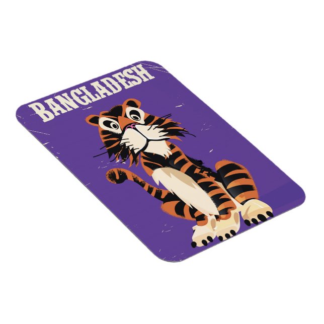 Bangladesh Vintage Reiseplakat Cartoon Magnet (Rechte Seite)