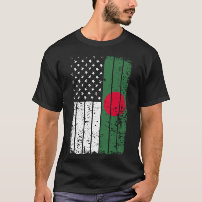 Bangladeshi American Flag T Shirt - Bangladesch US (Vorderseite)