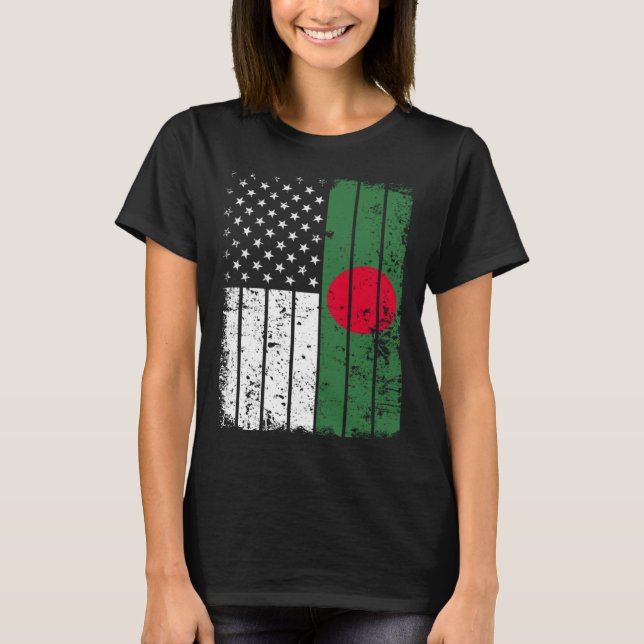Bangladeshi American Flag T Shirt Bangladesh USA (Vorderseite)