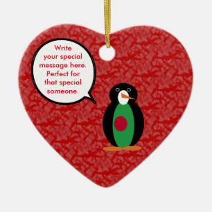 Bangladeshi Holiday Mr. Penguin Keramik Ornament