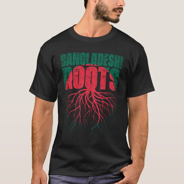 bangladeshi Roots Bangladesch Heritage Flag T-Shirt (Vorderseite)