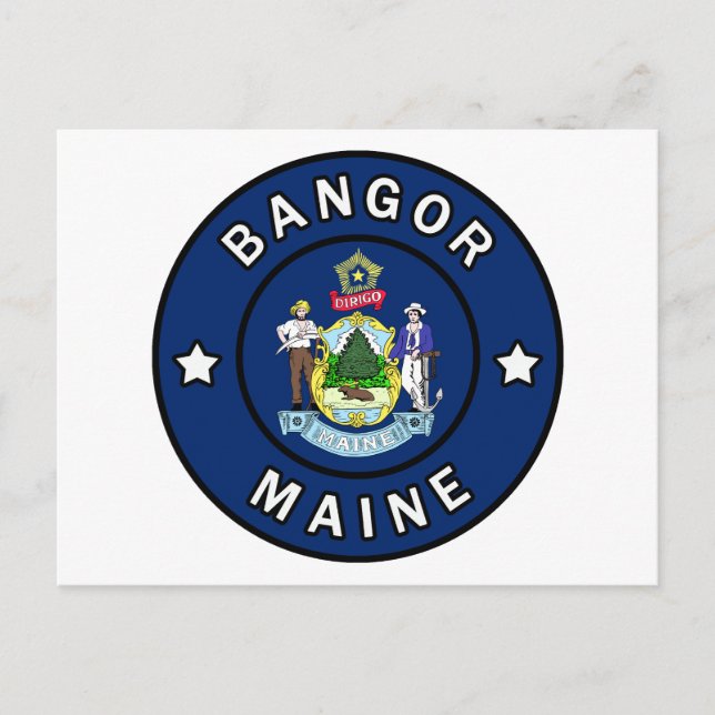 Bangor Maine Postkarte (Vorderseite)