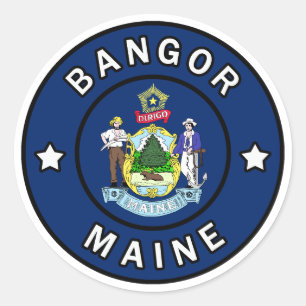 Bangor Maine Runder Aufkleber