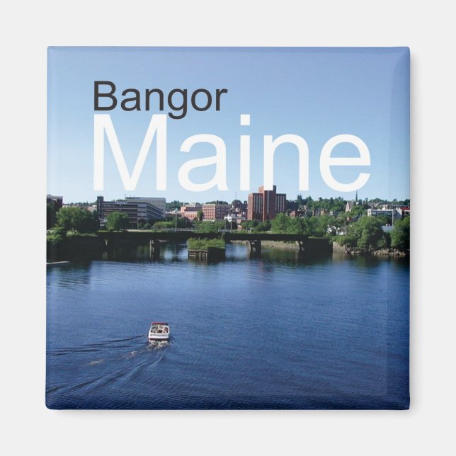 Bangor Maine Travel Souvenir Kühlschrankmagnet Magnet (Vorne)